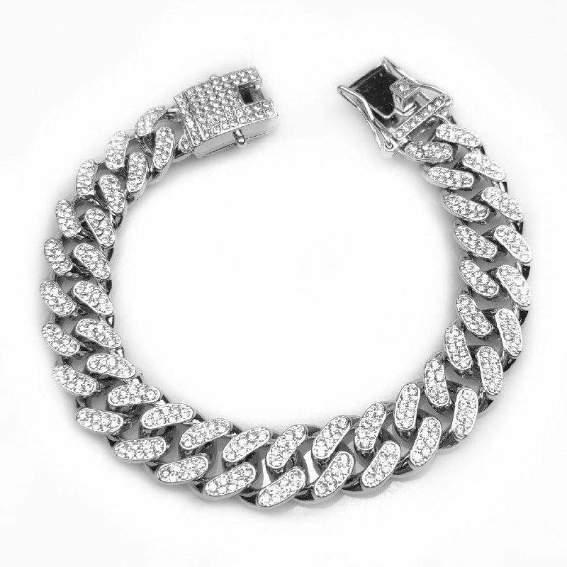 Hip-Hop Style Alloy Chain Necklace – Unisex Bling for Pets or People