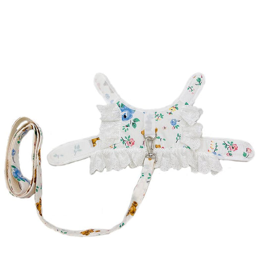 Adjustable Lace Harness & Leash Set for Dogs & Cats – Elegant, Soft & Secure