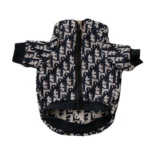 Fashion Dog Jacket with D-Ring & Zipper – Warm, Stylish & Harness-Ready