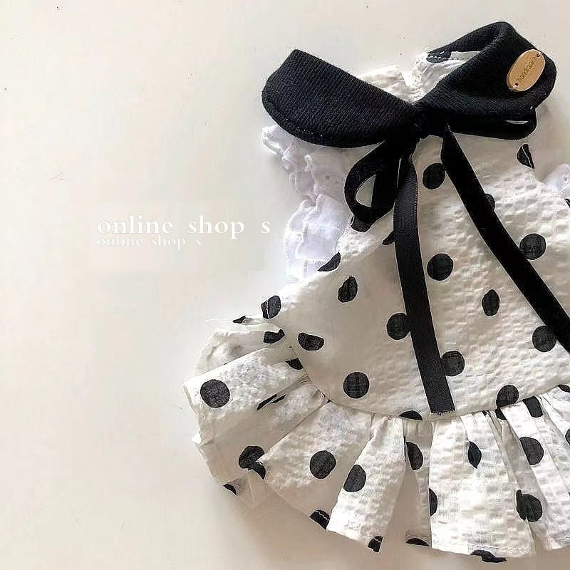 Dot Princess Dress Pet Dog Clothes Cat