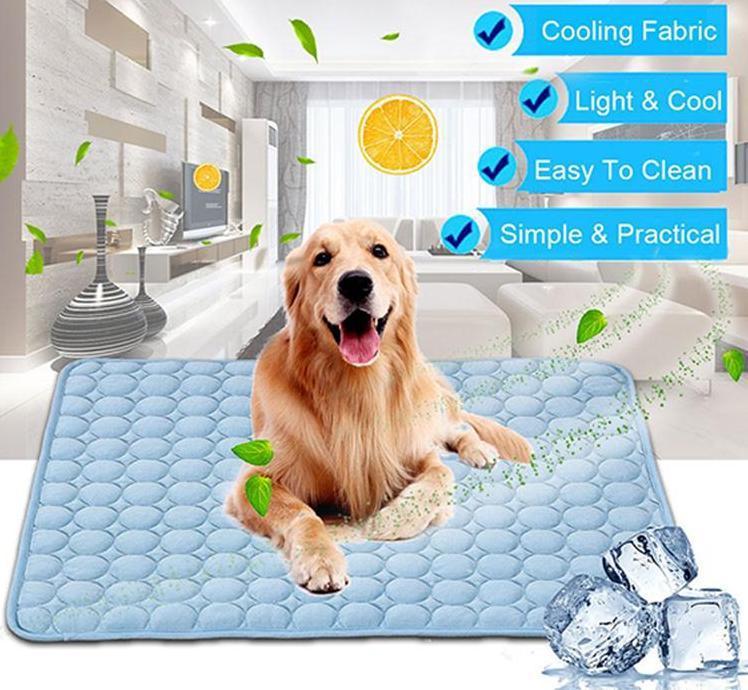 Ice Silk Cooling Pet Pad – Breathable, Soothing Mat for Dogs & Cats (Machine Washable)