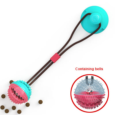 Interactive Suction Cup Dog Toy – Tug-of-War Ball with Teeth Cleaning & Treat Dispenser