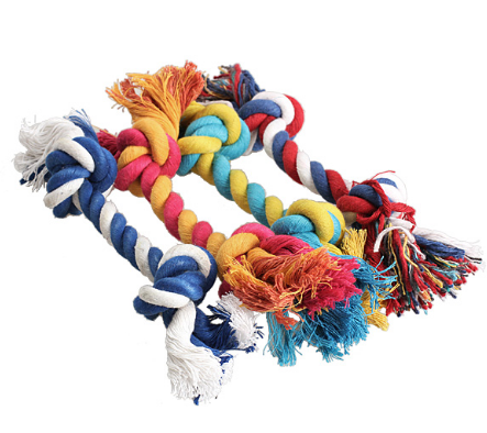 Durable Double Knot Cotton Rope Toy – Chew & Tug for Dogs of All Sizes