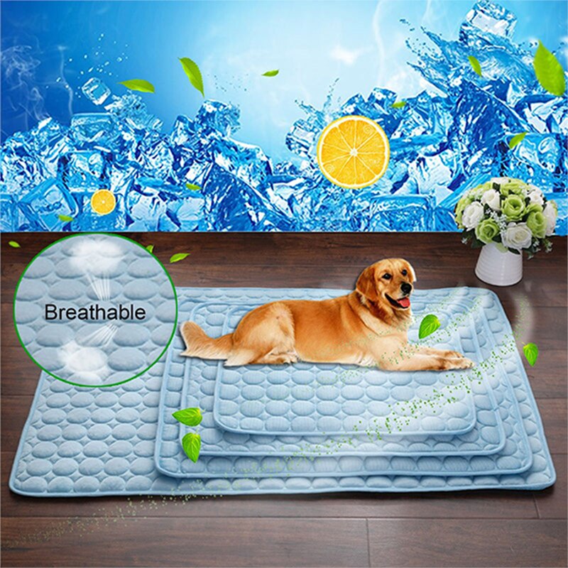 Ice Silk Cooling Pet Pad – Breathable, Soothing Mat for Dogs & Cats (Machine Washable)