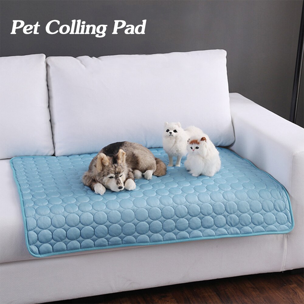 Ice Silk Cooling Pet Pad – Breathable, Soothing Mat for Dogs & Cats (Machine Washable)