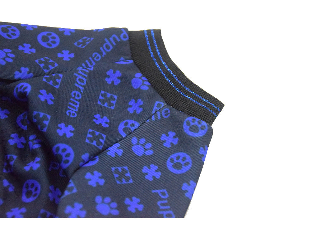 Brand Dog Clothes Dog Paws Full Print