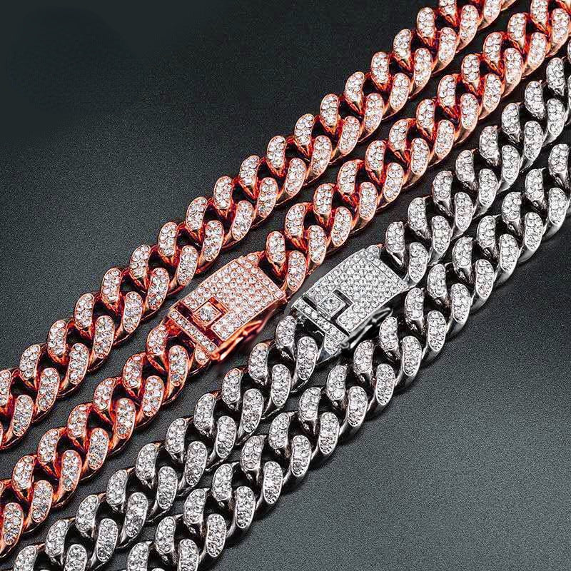 Hip-Hop Style Alloy Chain Necklace – Unisex Bling for Pets or People