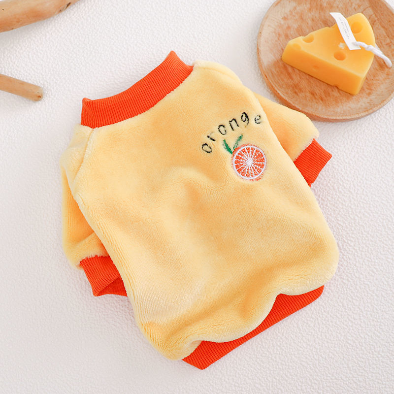 Warm Fleece Pet Clothes Cute Fruit
