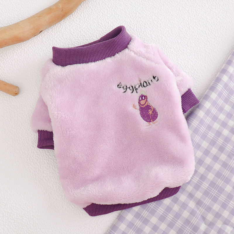 Warm Fleece Pet Clothes Cute Fruit