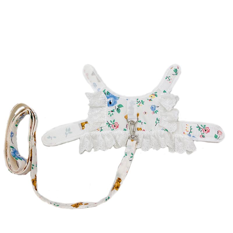 Adjustable Lace Harness & Leash Set for Dogs & Cats – Elegant, Soft & Secure