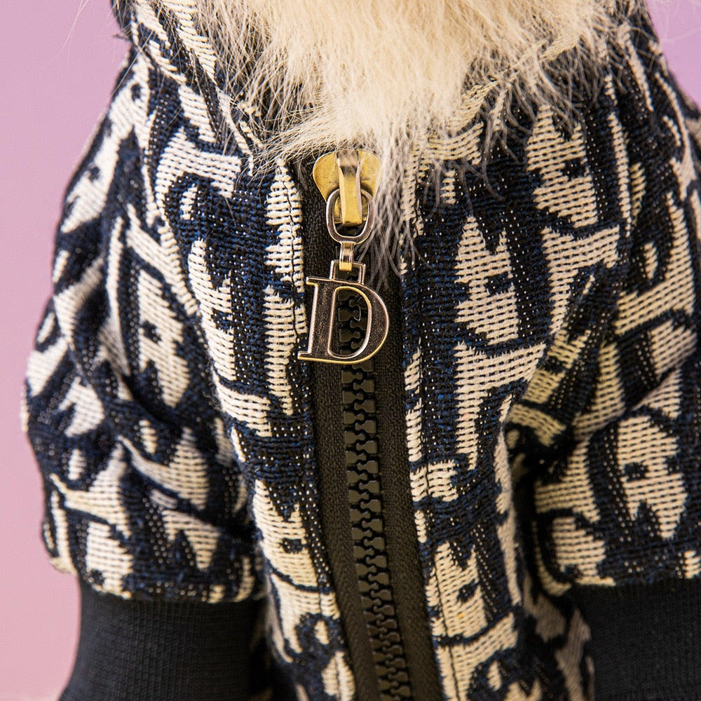 Fashion Dog Jacket with D-Ring & Zipper – Warm, Stylish & Harness-Ready