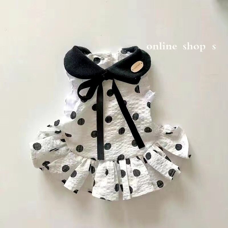 Dot Princess Dress Pet Dog Clothes Cat