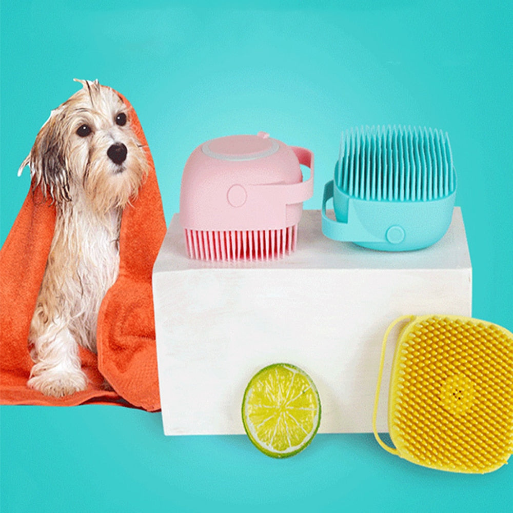 Bathroom Dog Bath Brush Massage Gloves