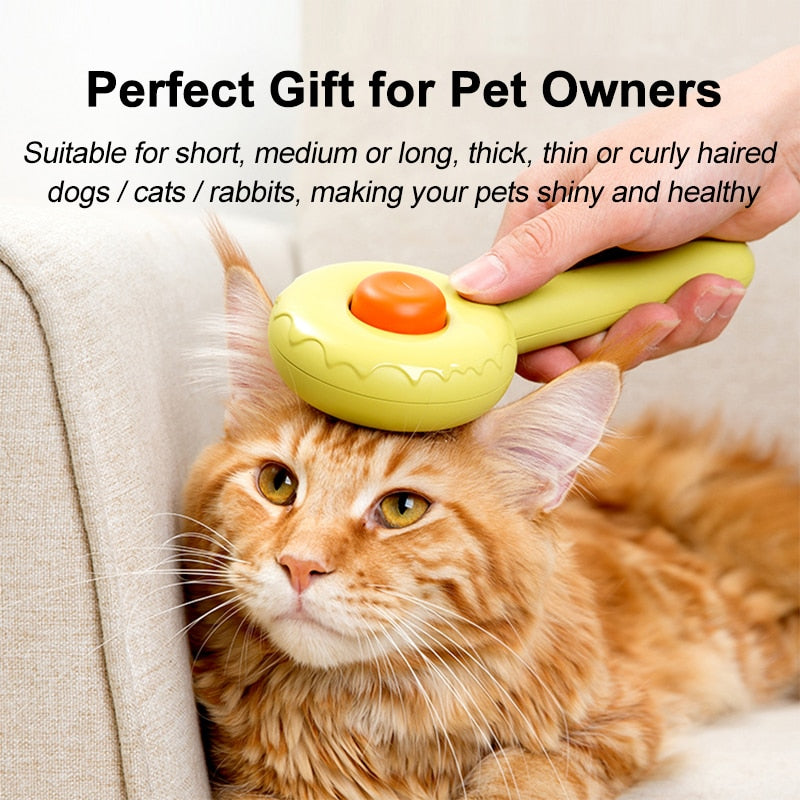 Hamburger Cat Brush Comb Avoid Hairball Loose Hair Remover