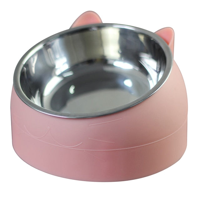 Cat Dog Bowl 15 Degrees Raised Stainless Steel