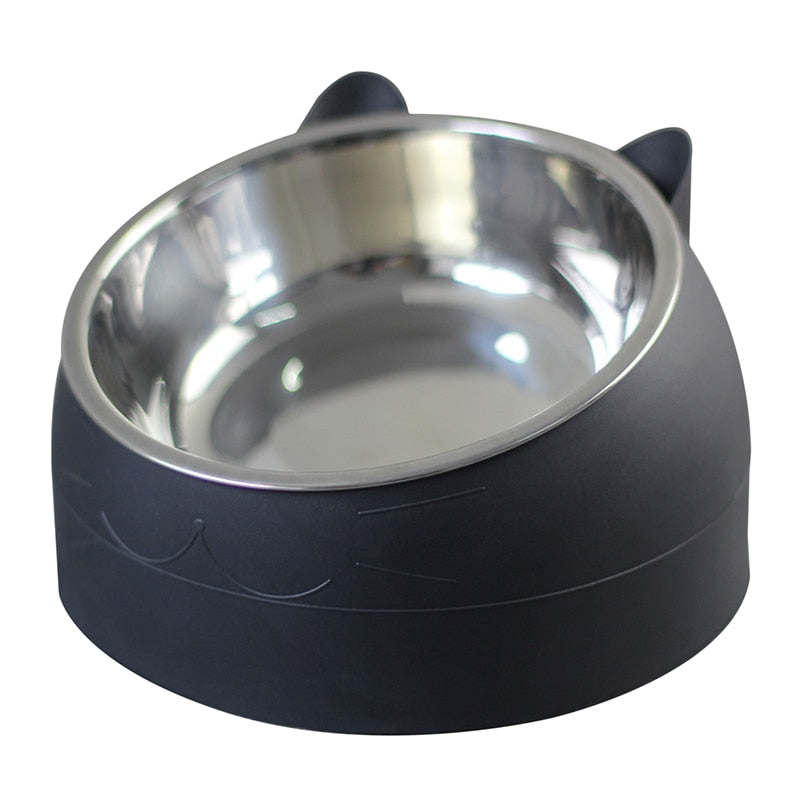 Cat Dog Bowl 15 Degrees Raised Stainless Steel
