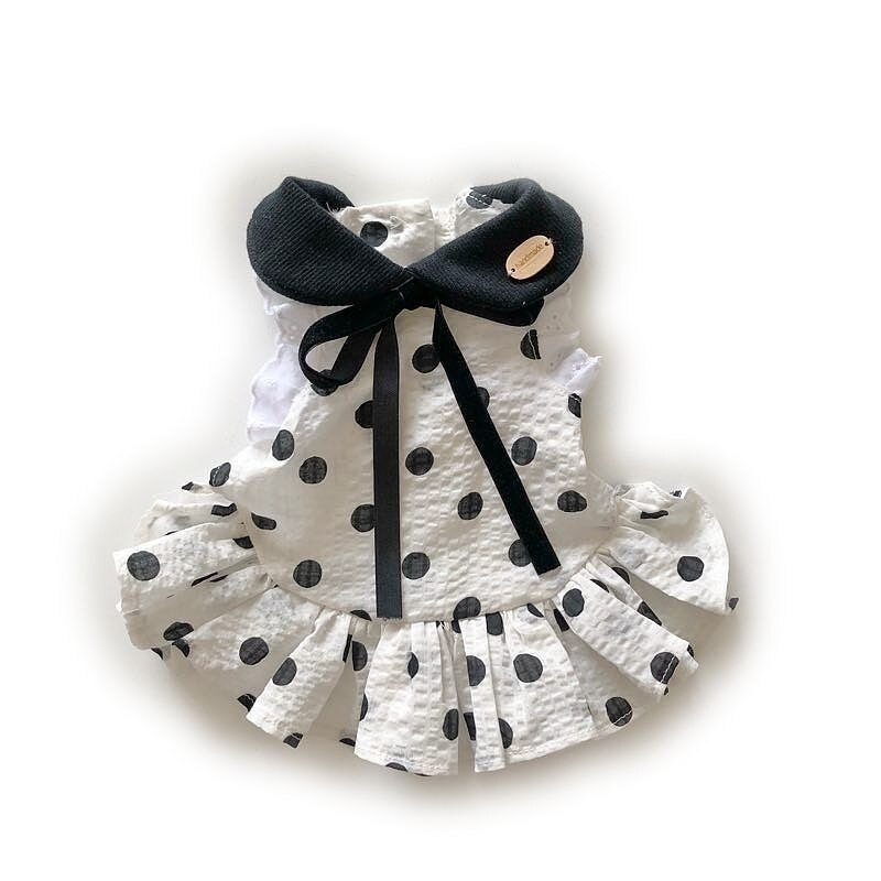 Dot Princess Dress Pet Dog Clothes Cat
