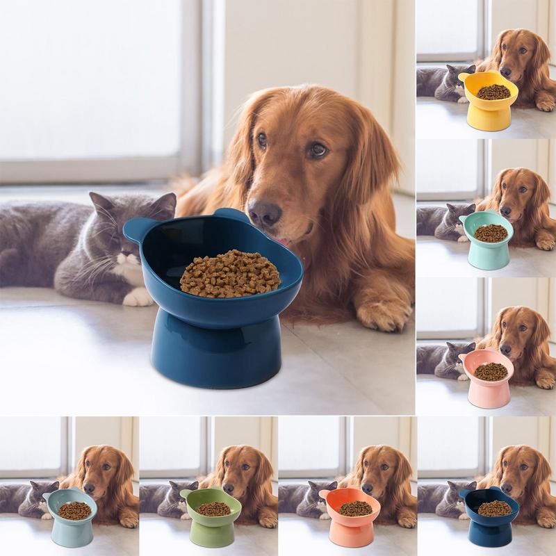 Pet Food Bowl Tilt High Bottom Neck Protector