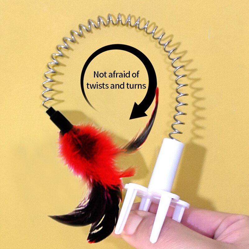 Interactive Elastic Cat Wand Toy – Cute & Bouncy Fun for Playful Cats