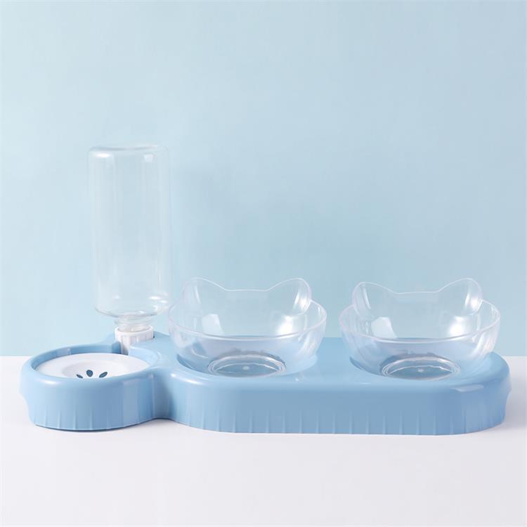 Pet Cat Bowl Automatic Feeder Water Dispenser