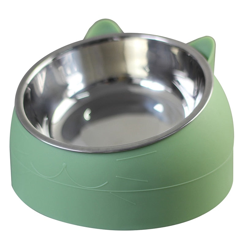 Cat Dog Bowl 15 Degrees Raised Stainless Steel
