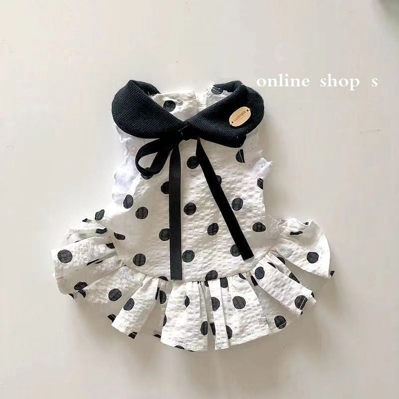 Dot Princess Dress Pet Dog Clothes Cat