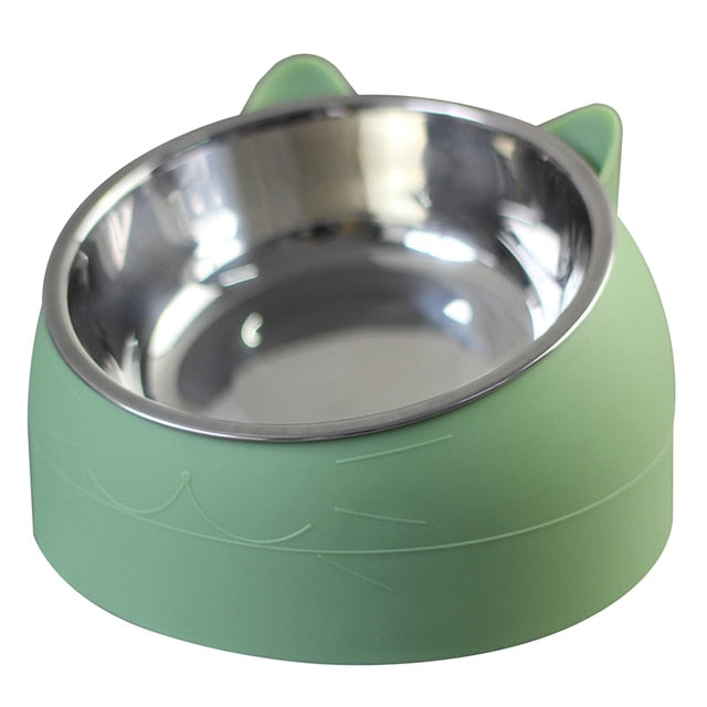 Cat Dog Bowl 15 Degrees Raised Stainless Steel
