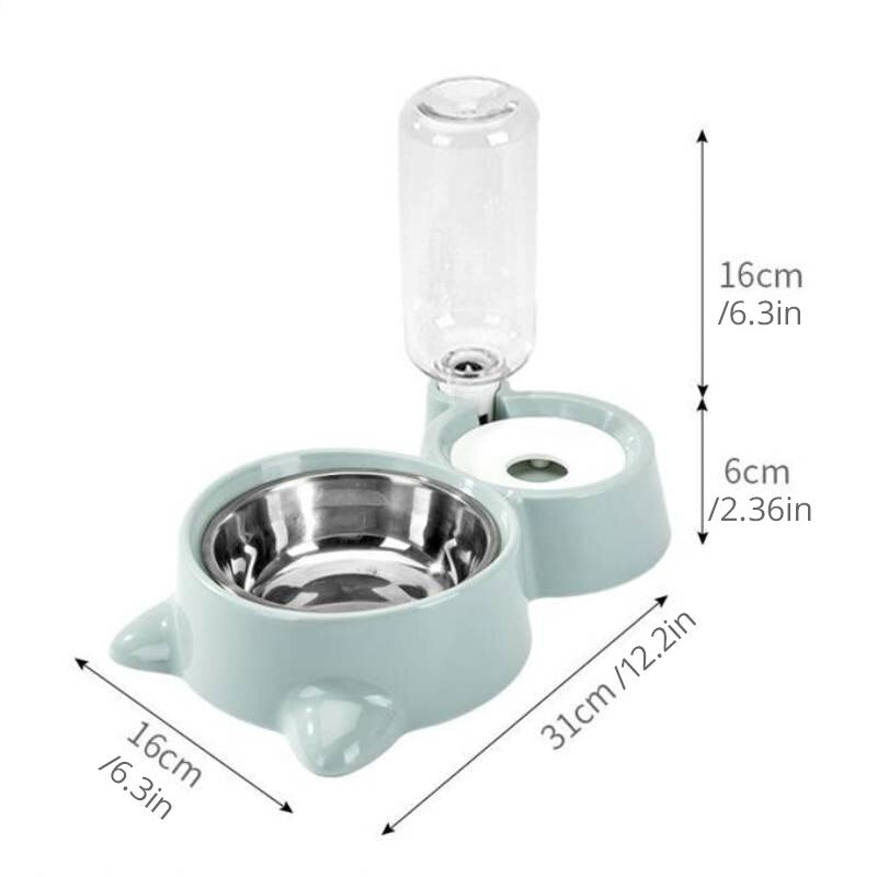 Blue Pet Dog Cat Bowl Fountain Automatic Food Wate