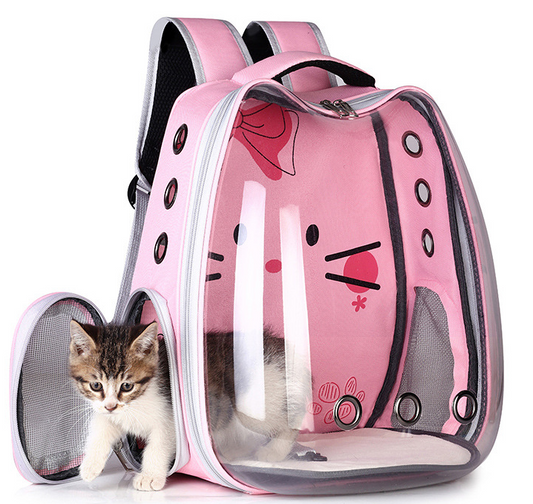 Breathable Pet Carrier Backpack – Comfortable Travel Space for Cats & Dogs