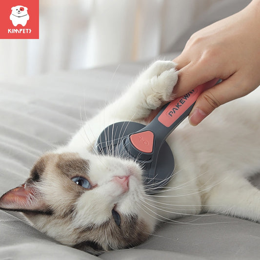 Kimpets Self-Cleaning Cat Comb – Premium Grooming Brush for Tangles & Shedding
